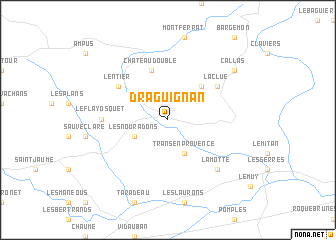 map of Draguignan