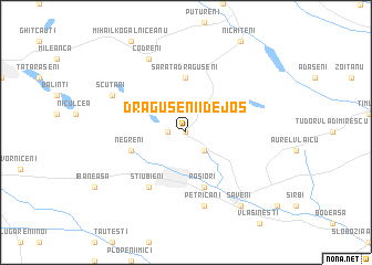 map of Drăguşenii de Jos