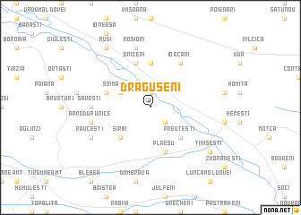 map of Drăguşeni