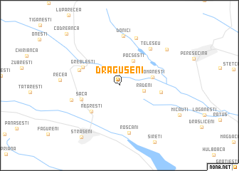 map of Drăguşeni