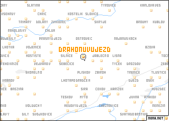 map of Drahoňŭv Újezd