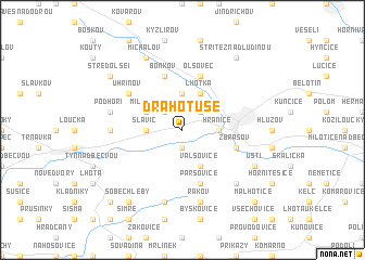 map of Drahotuše