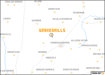 map of Drakes Mills