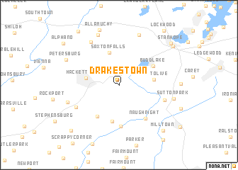 map of Drakestown