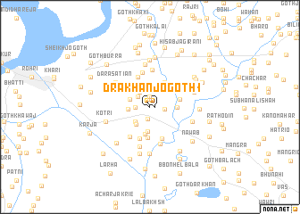 map of Dra Khān Jo Goth