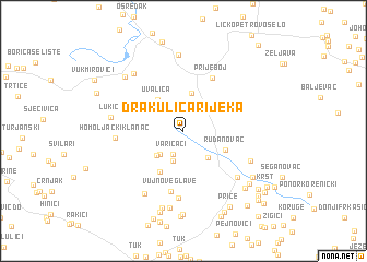 map of Drakulića Rijeka