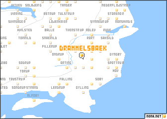 map of Drammelsbæk