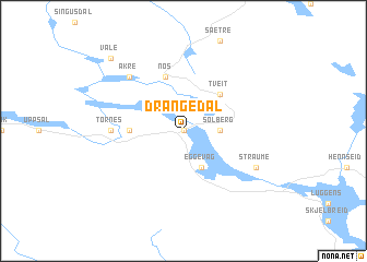 map of Drangedal