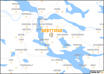 map of Drättinge