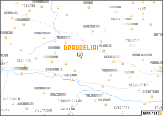 map of Draudeliai