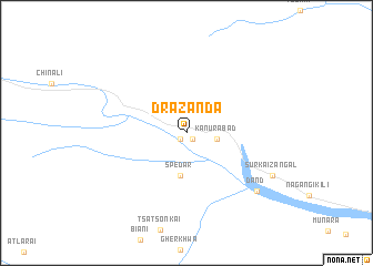 map of Drāzanda
