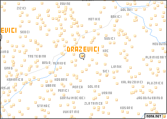 map of Draževići