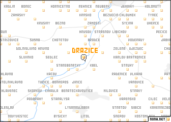 map of Dražice