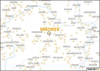 map of Dražiniće