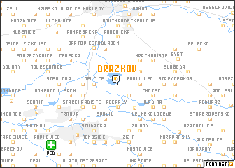 map of Dražkov