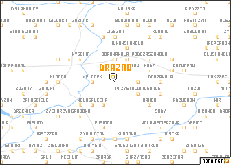 map of Drążno