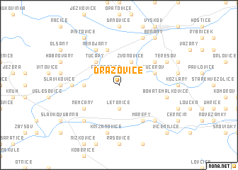 map of Dražovice