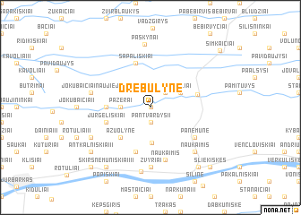 map of Drebulynė