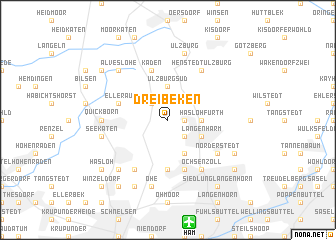 map of Dreibeken