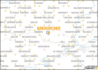 map of Dreikirchen