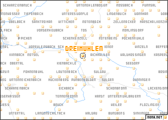 map of Dreimühlen