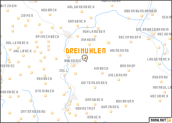 map of Dreimühlen