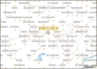 map of Dreitzsch