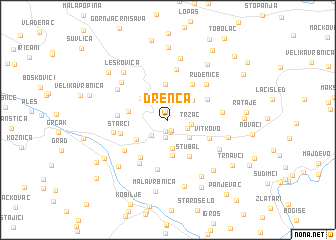 map of Drenča