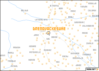 map of Drenovačke Šume