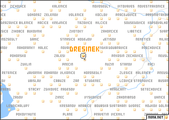 map of Dřešínek