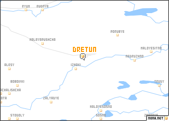 map of Dretunʼ