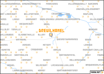 map of Dreuil-Hamel