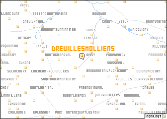 map of Dreuil-lès-Molliens