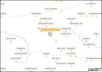 map of Dreveniki