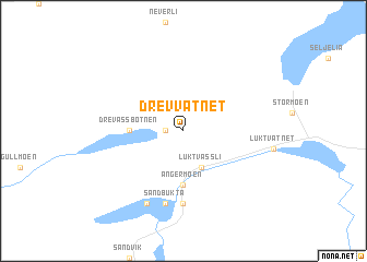 map of Drevvatnet