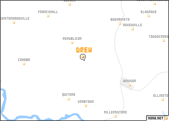 map of Drew