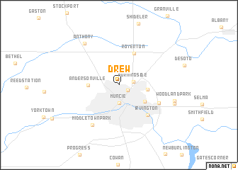 map of Drew
