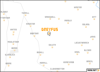 map of Dreyfus