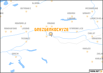 map of Drezdenko-Chyże