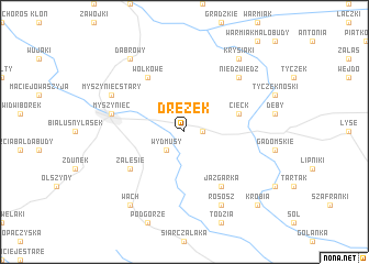 map of Drężek