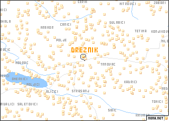 map of Drežnik