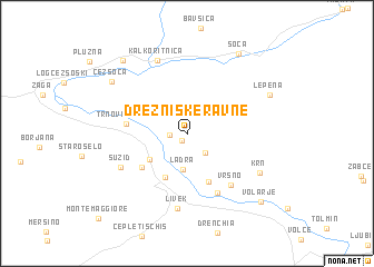 map of Drežniške Ravne