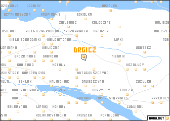 map of Drgicz