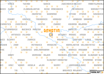 map of Drhotín