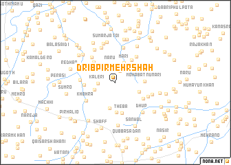 map of Drib Pīr Mehr Shāh