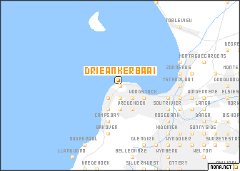 map of Drieankerbaai