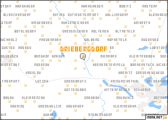 map of Drieberg Dorf