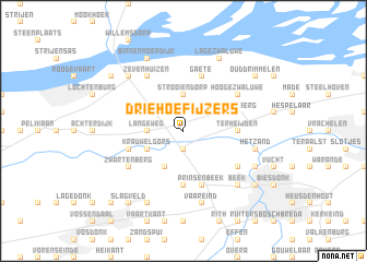 map of Drie Hoefijzers