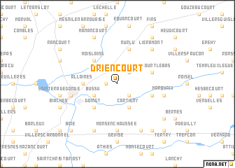 map of Driencourt