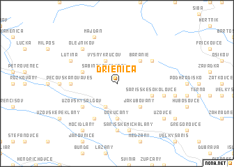 map of Drienica